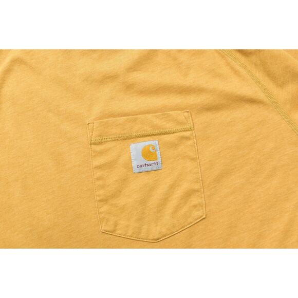 Carhartt Men's 3XL Yellow Cotton Blend T-Shirt Short Sleeve Force Relaxed - Picture 6 of 7